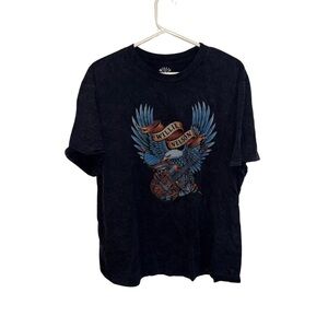 Willie Nelson Men's Black Graphic Tee with Eagle Design
